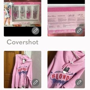 Blondie Hoodie NWT 2X+Paris Hilton 4 piece set perfume spray